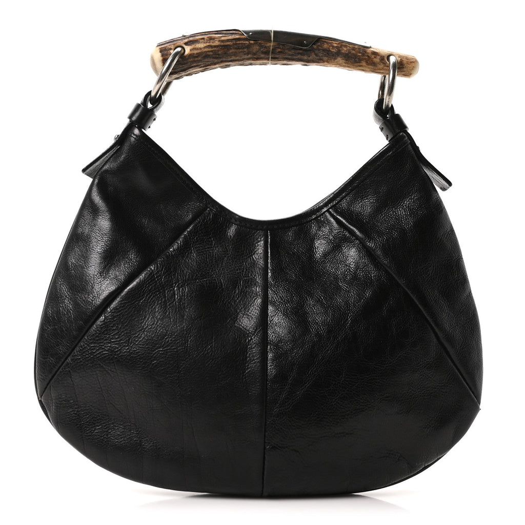 Buffalo Horn Small Mombasa Hobo Black