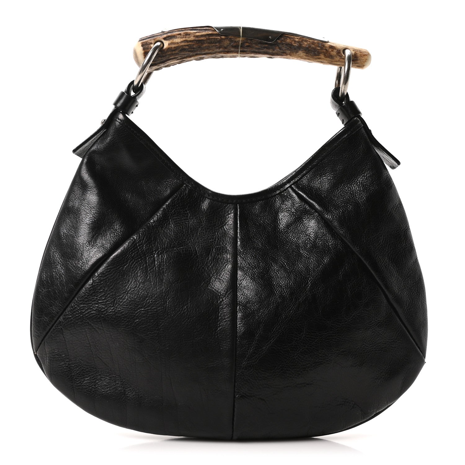 Buffalo Horn Small Mombasa Hobo Black
