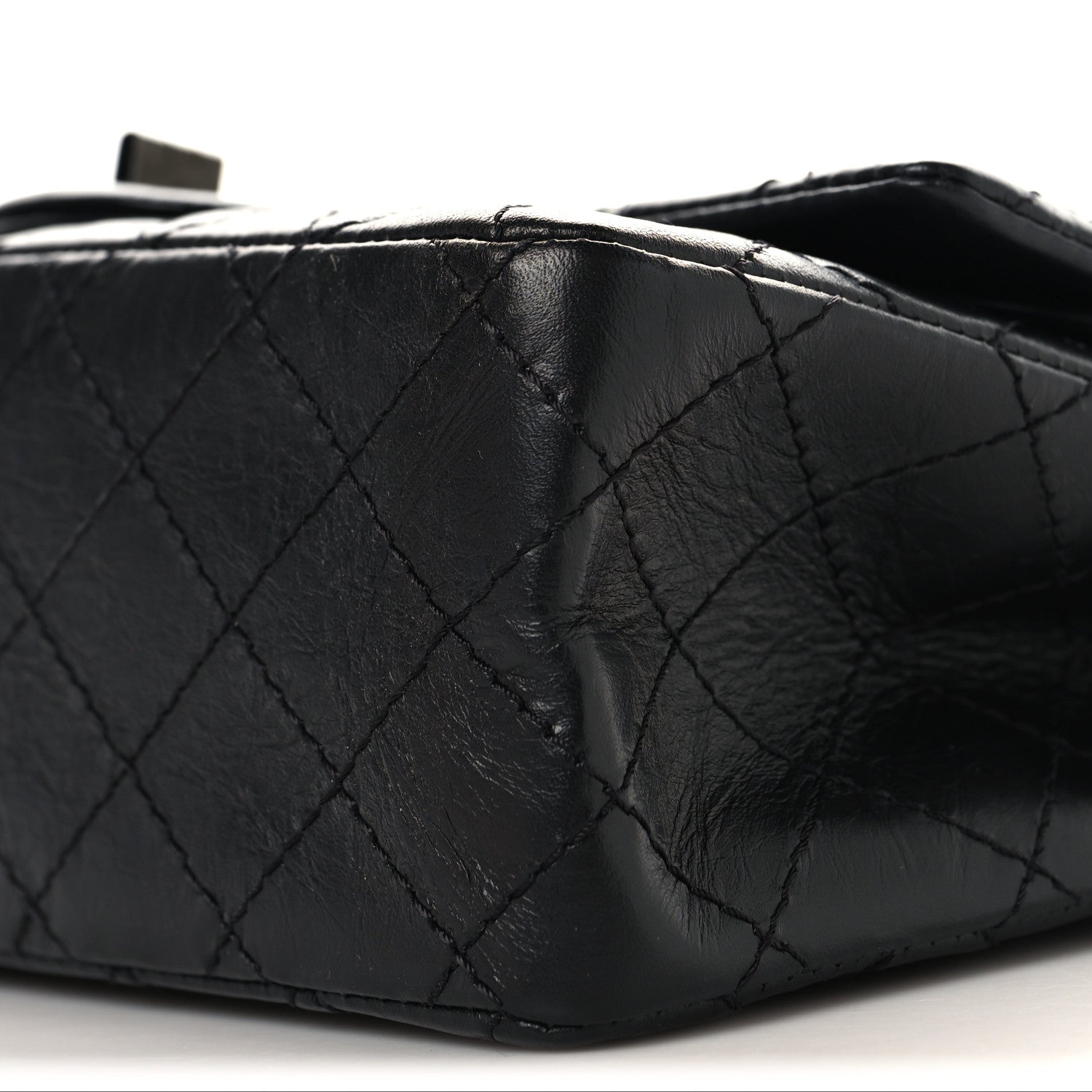 Aged Calfskin Quilted 2.55 Reissue 225 Flap So Black So Black