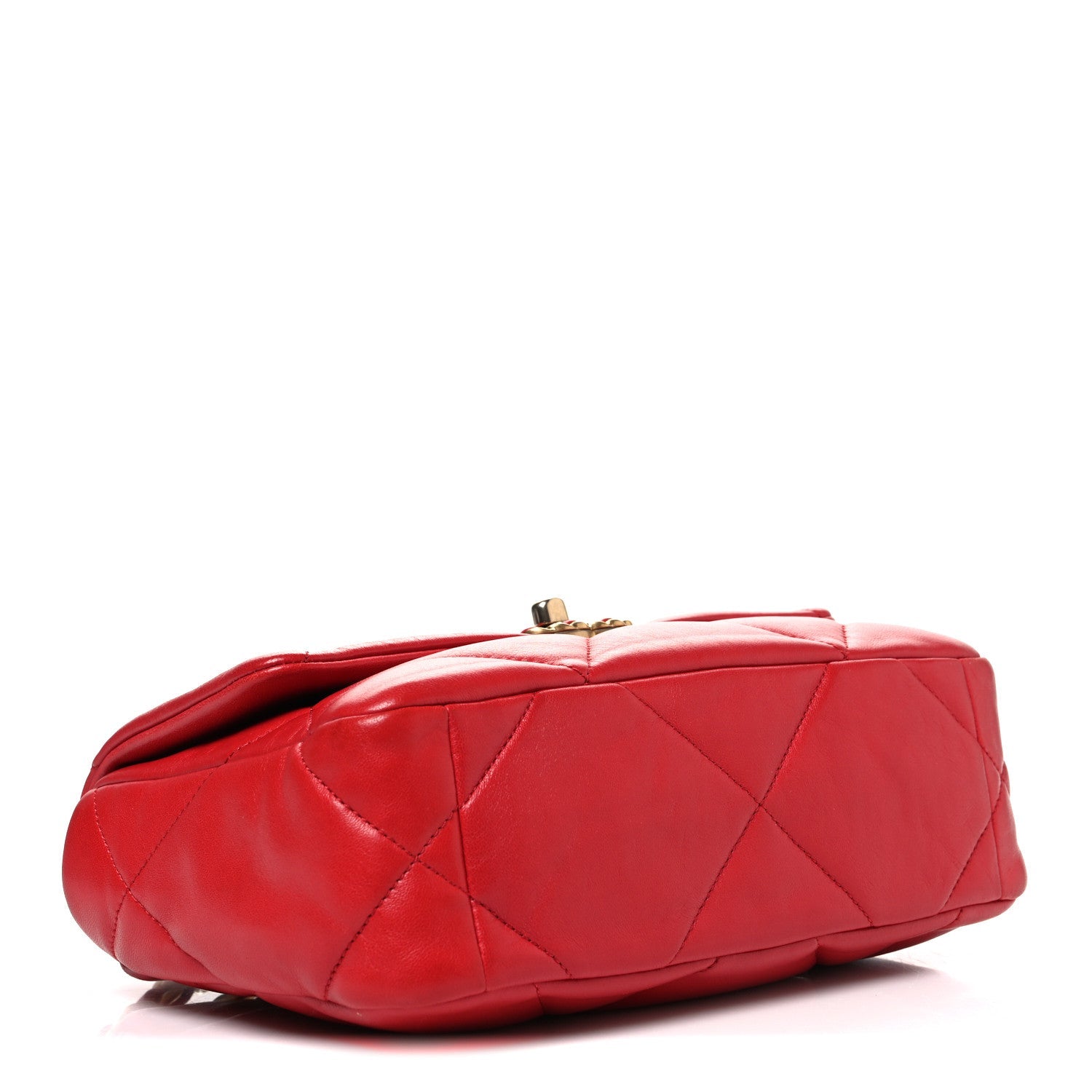 Lambskin Quilted Medium Chanel 19 Flap Red
