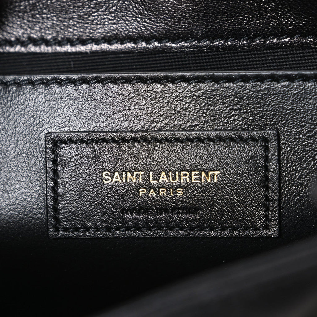 Lambskin Quilted Monogram Mini Nolita Black