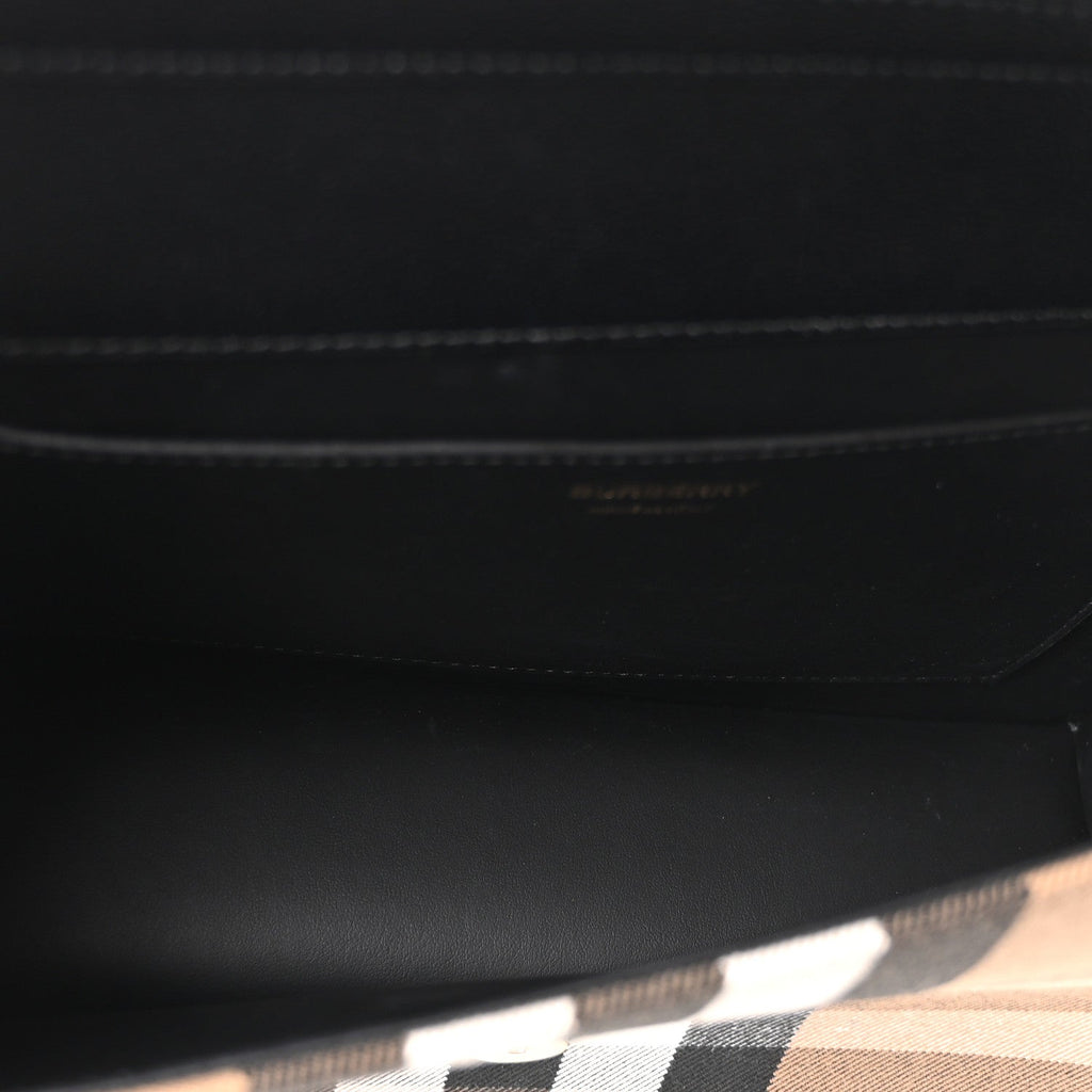 Derby Calfskin House Check Mackford Crossbody Bag Black