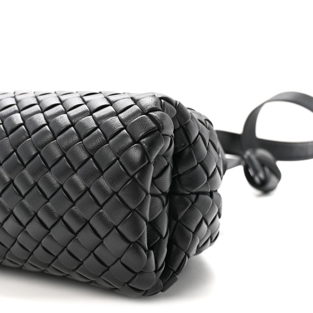 Nappa Intrecciato Padded Small The Top Handle Tote Bag Black