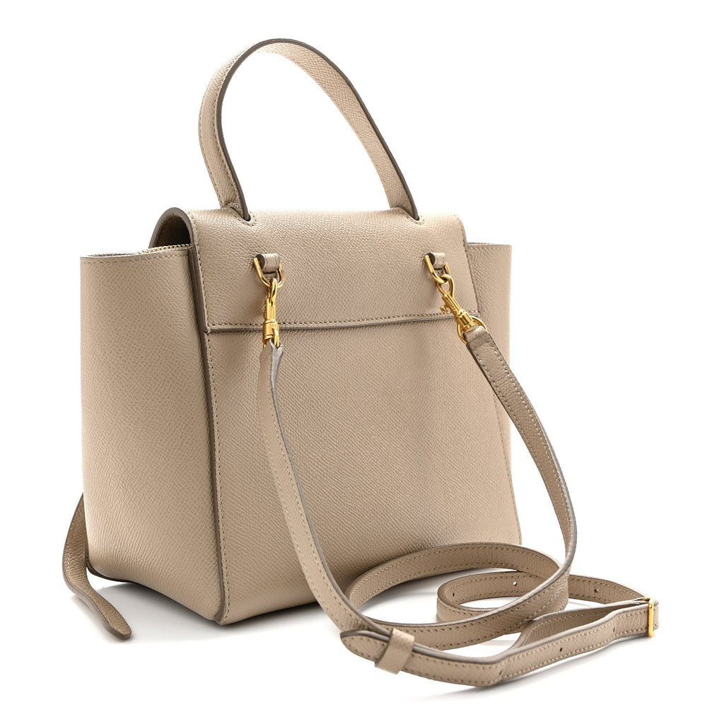 Grained Calfskin Nano Belt Bag Light Taupe