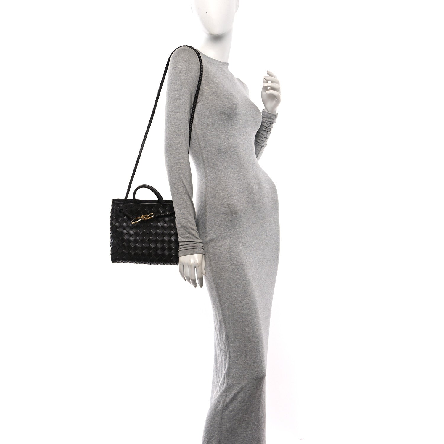 Nappa Intrecciato Small Andiamo Shoulder Bag Fondant