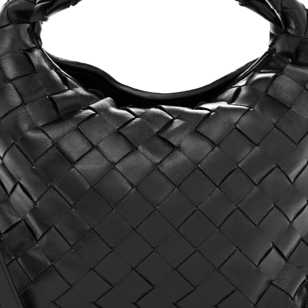 Calfskin Intrecciato Mini Hop Black