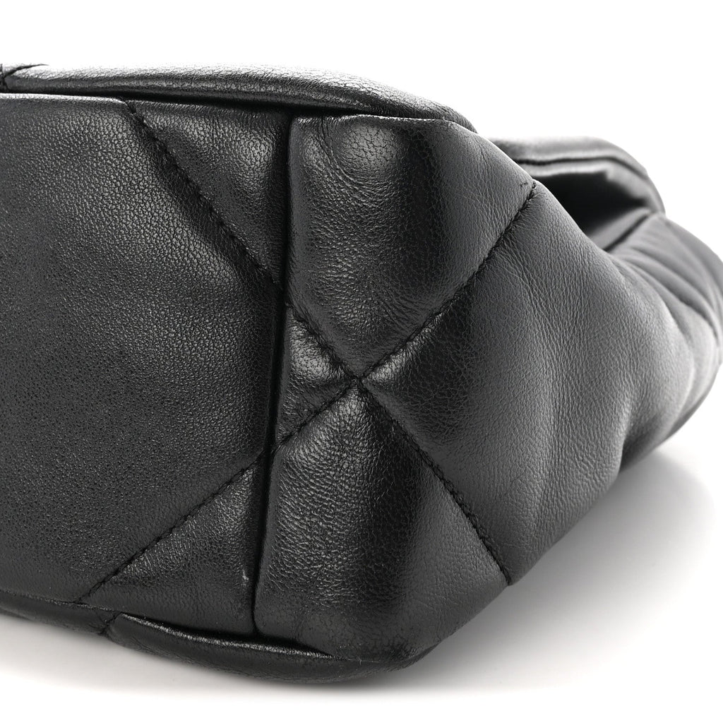 Lambskin Quilted Medium Chanel 19 Flap Black