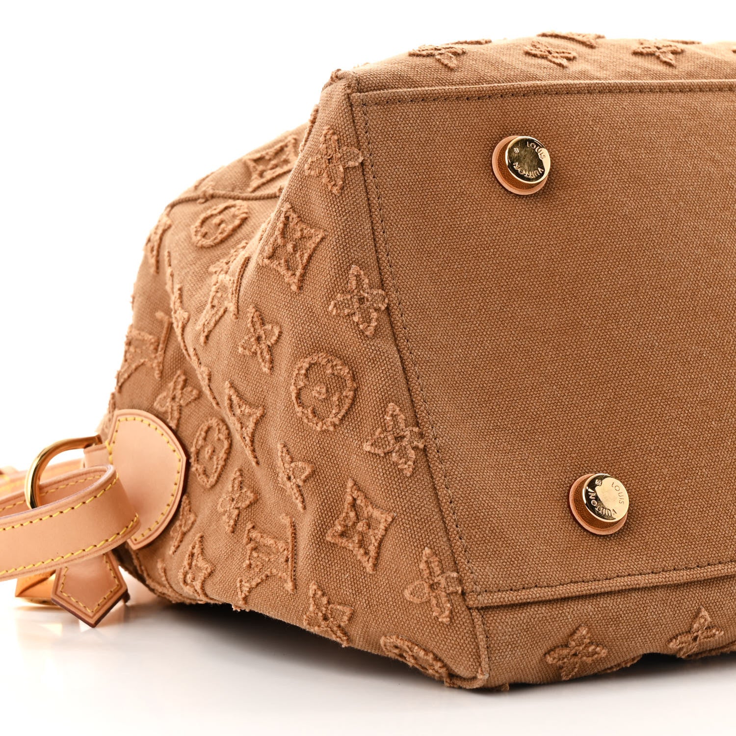 Denim Monogram Stone Speedy Bandouliere 35 Caramel