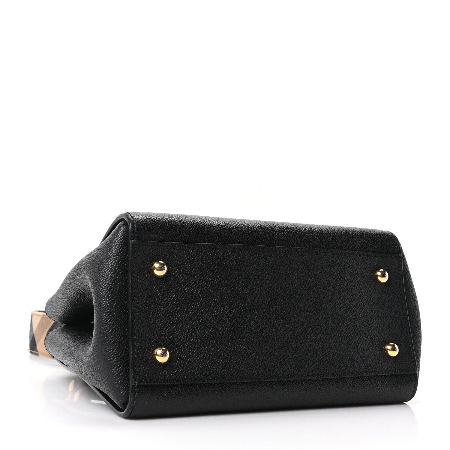 Soft Grain Calfskin Small Buckle Tote Black
