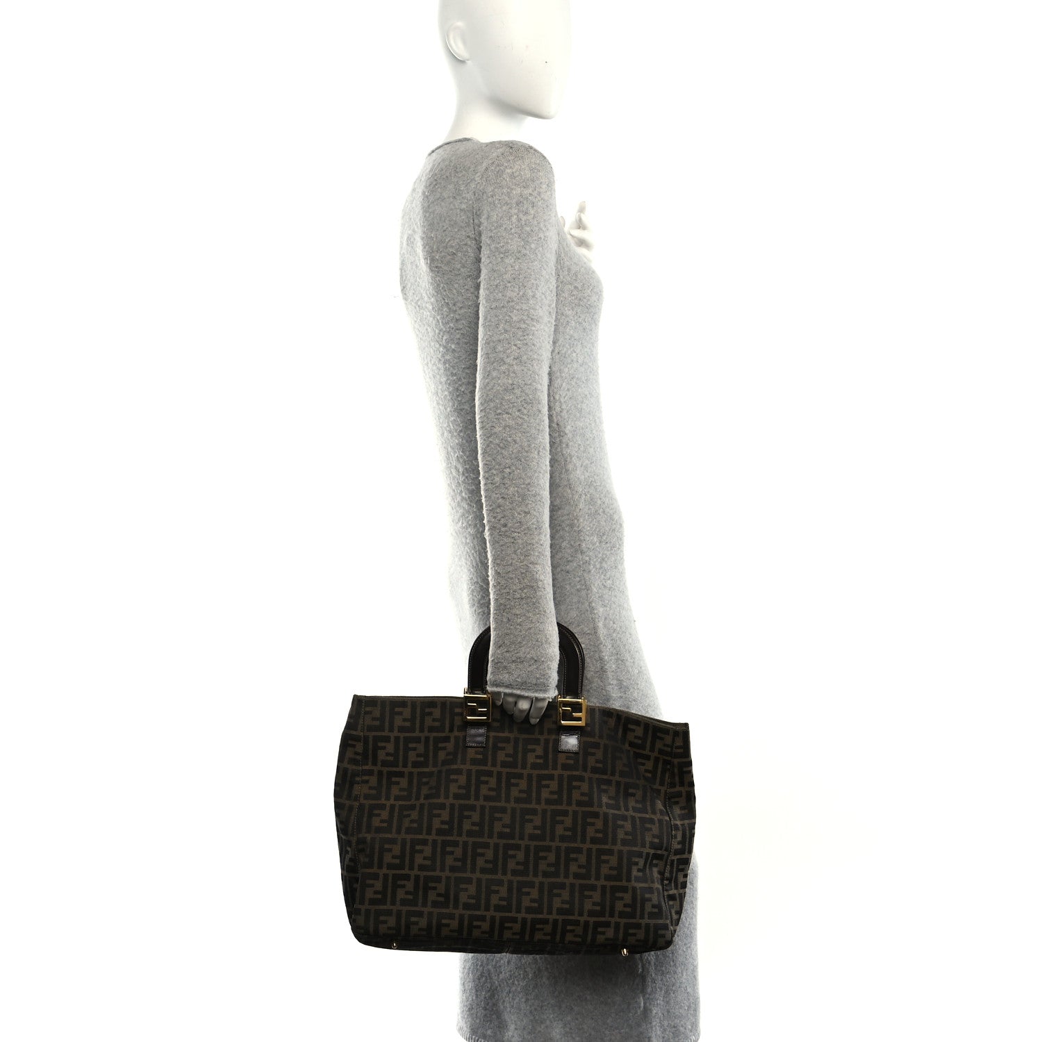 Zucca Top Handle Tote Tobacco