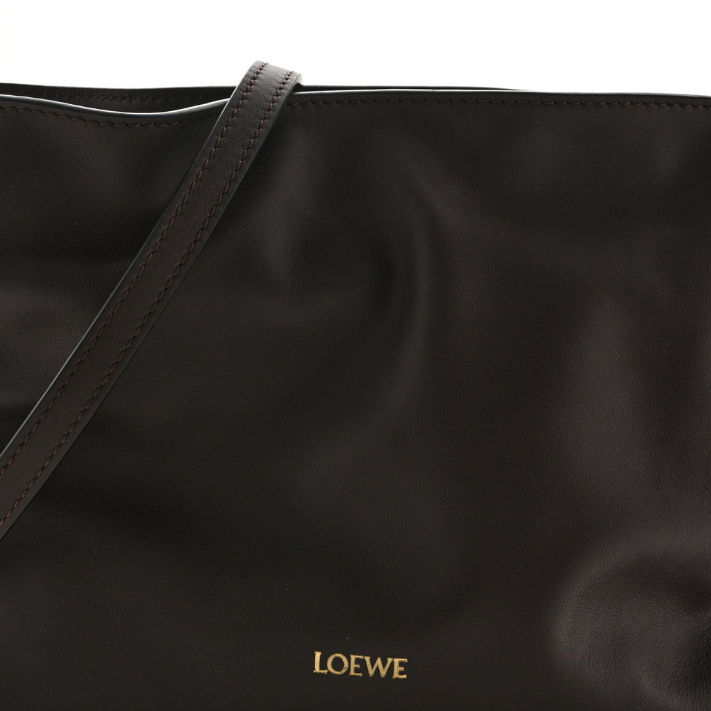 Calfskin Mini Flamenco Knot Clutch Chocolate