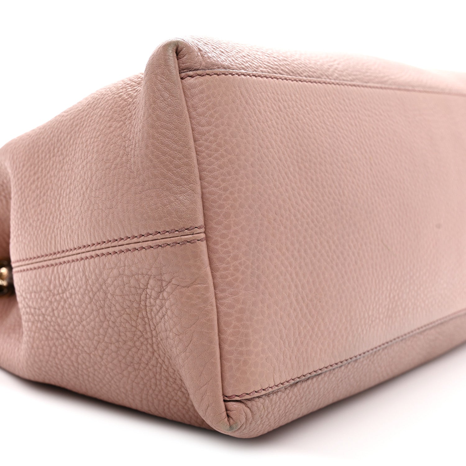 Pebbled Calfskin Medium Soho Chain Shoulder Bag Antique Rose