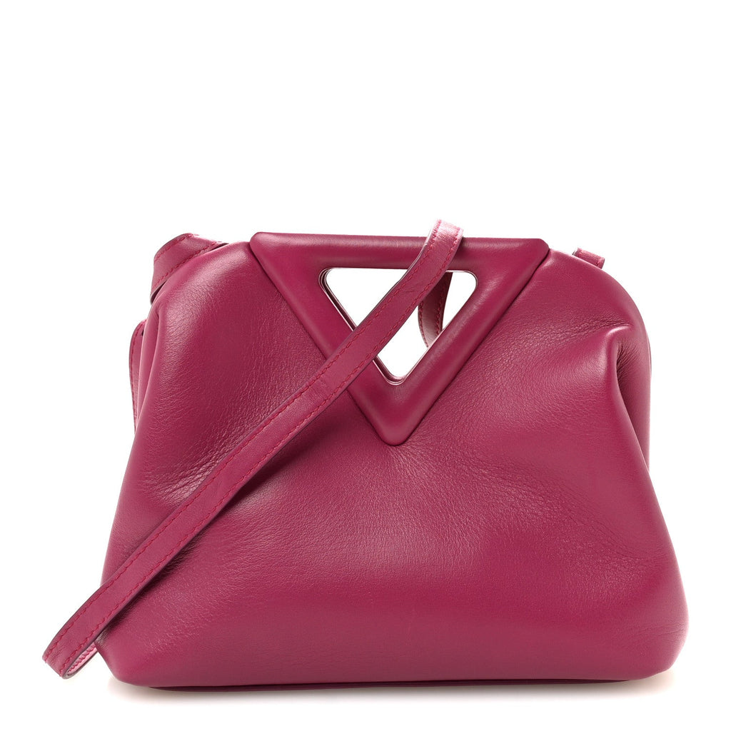 Calfskin Small The Point Triangle Bag Cinnabar