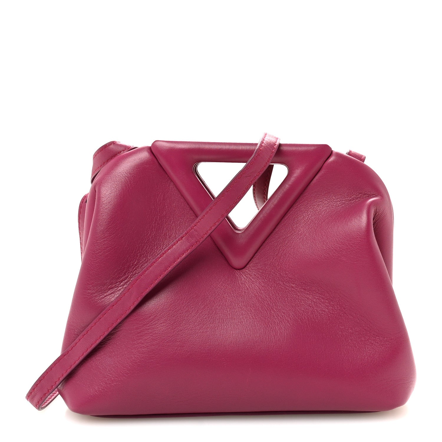 Calfskin Small The Point Triangle Bag Cinnabar