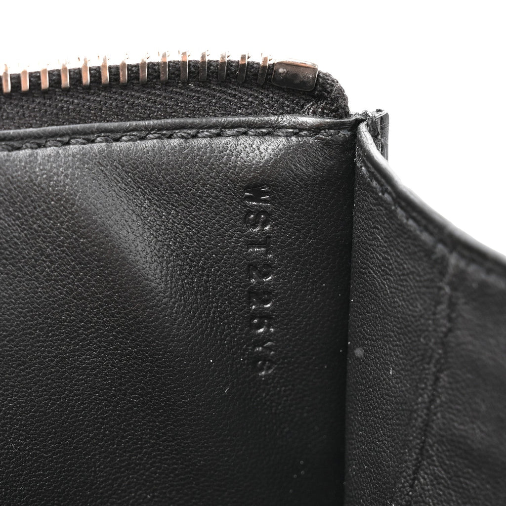 Shiny Porosus Crocodile Lisse Kelly Cadena Clutch Black