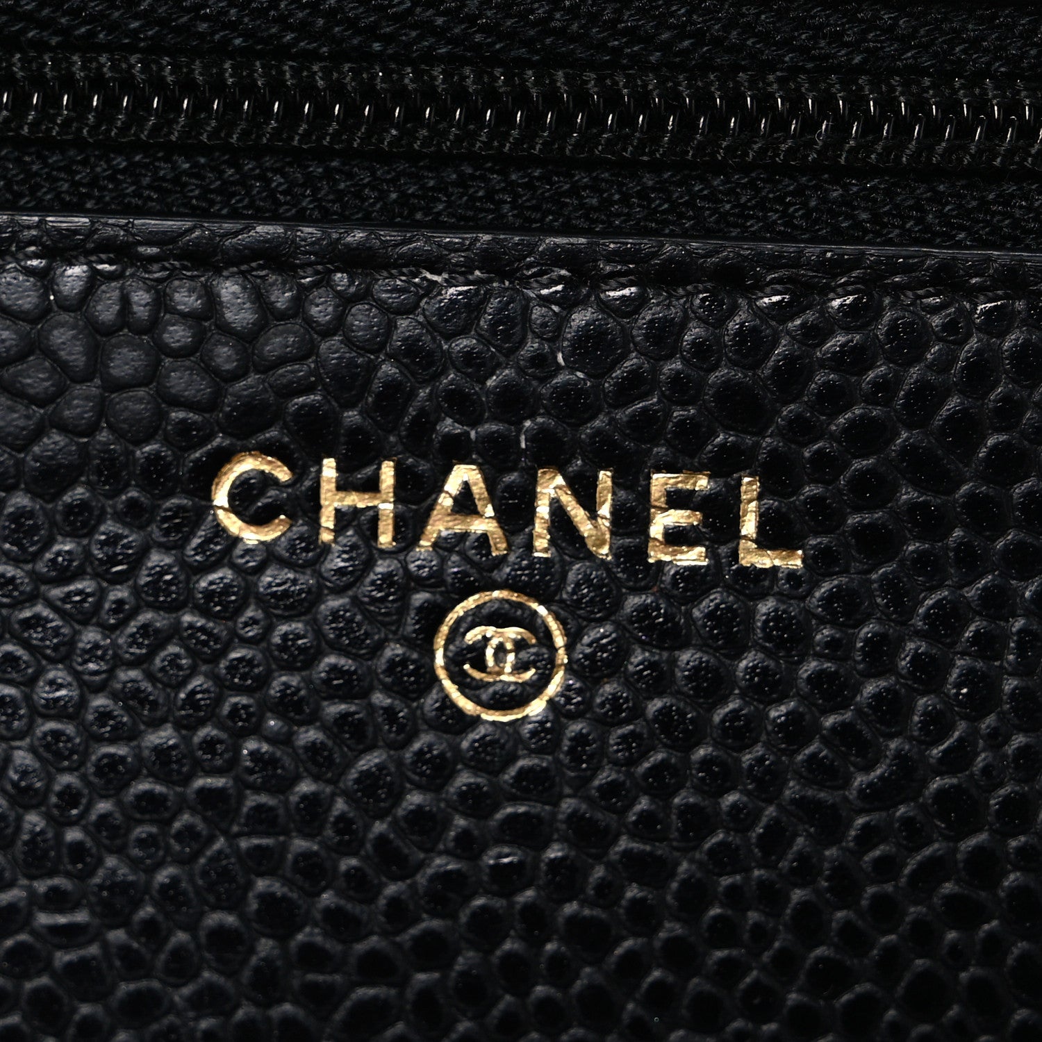 Caviar Quilted Wallet On Chain WOC Black Black