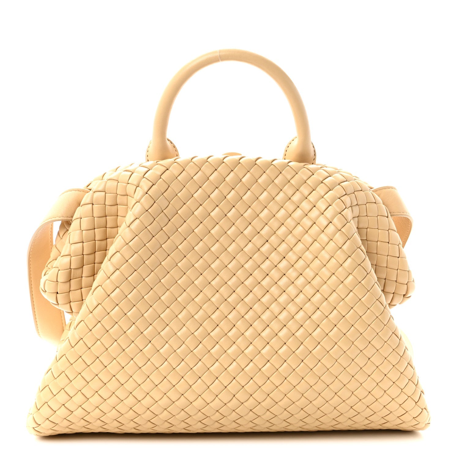 Nappa Intrecciato Padded The Top Handle Tote Bag Porridge