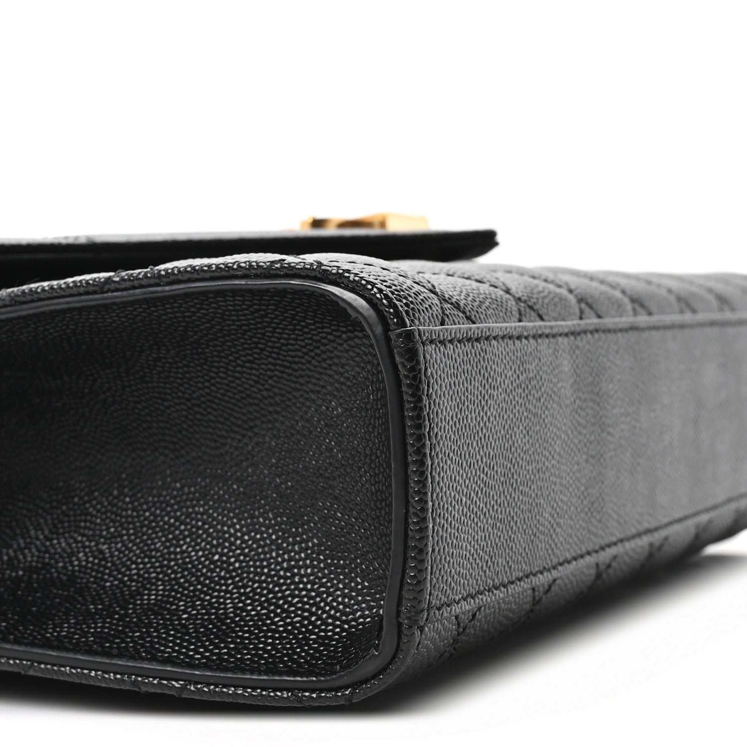 Lambskin Mixed Matelasse Triquilt Medium Monogram Satchel Black