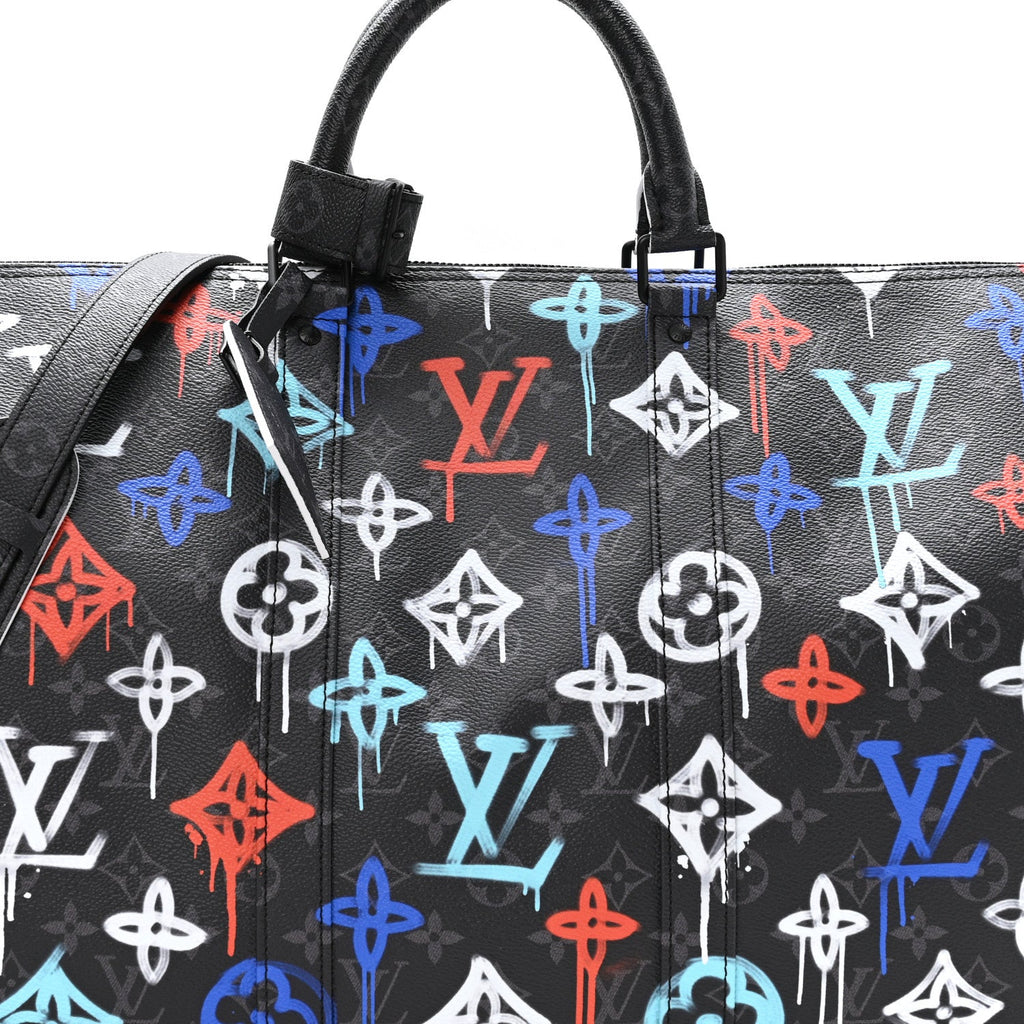 Monogram Eclipse LV Graffiti Keepall Bandouliere 50 Multicolor