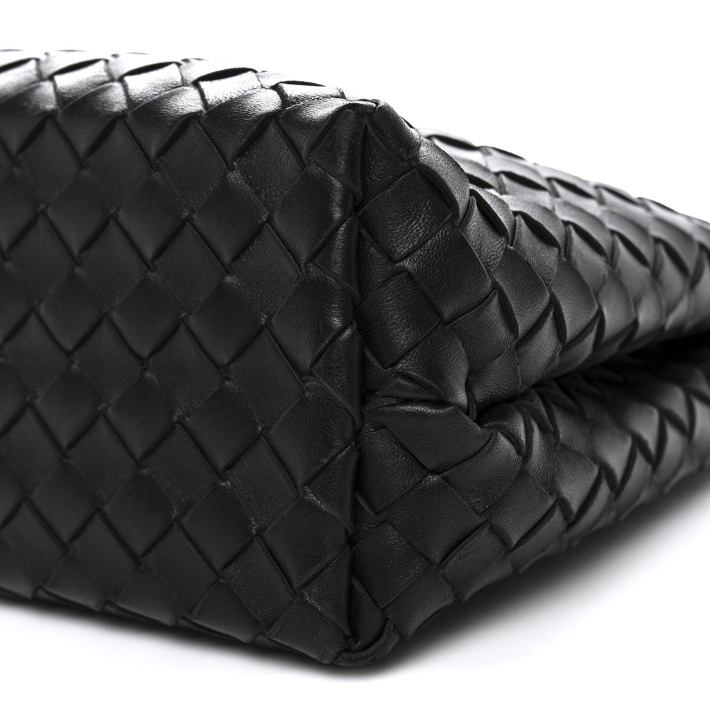Nappa Intrecciato Medium Andiamo Shoulder Bag Black