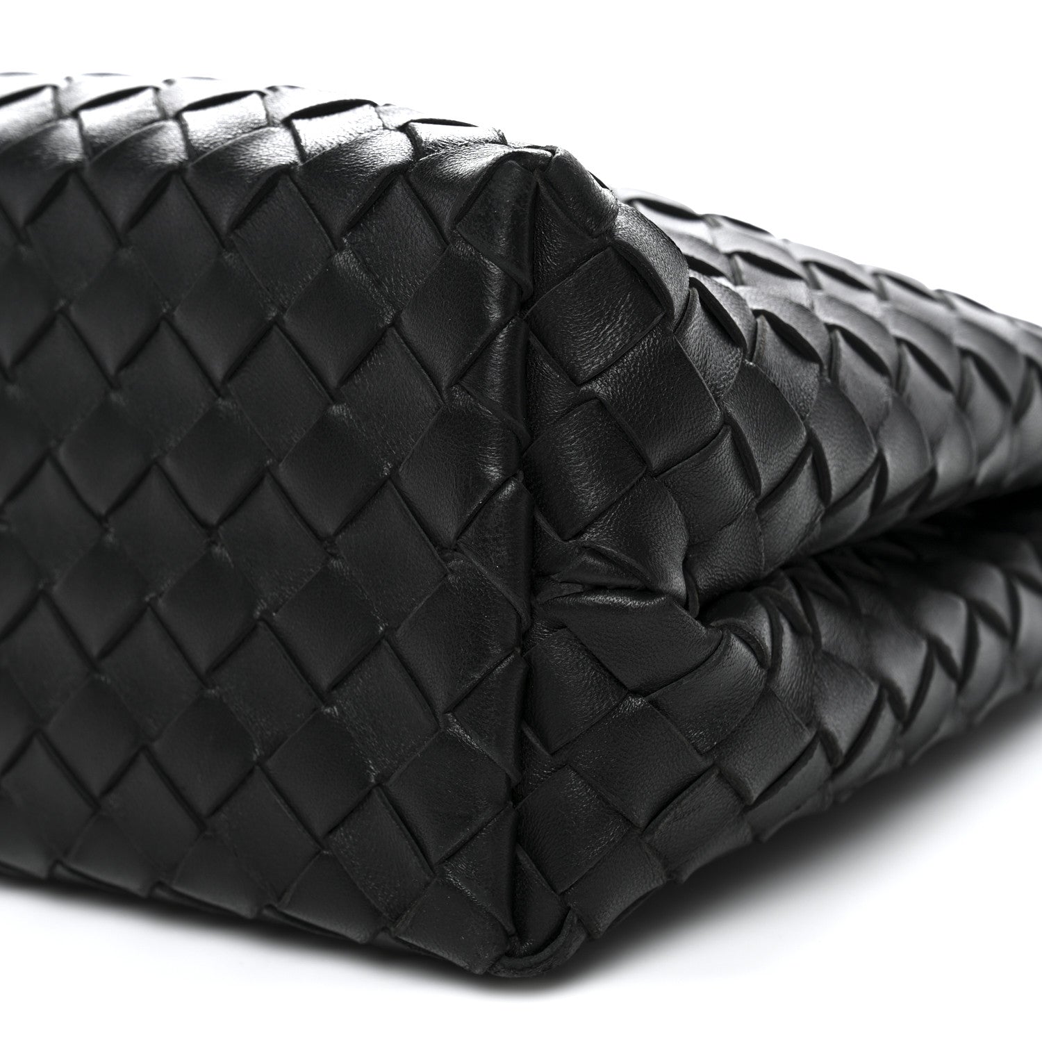 Nappa Intrecciato Medium Andiamo Shoulder Bag Black