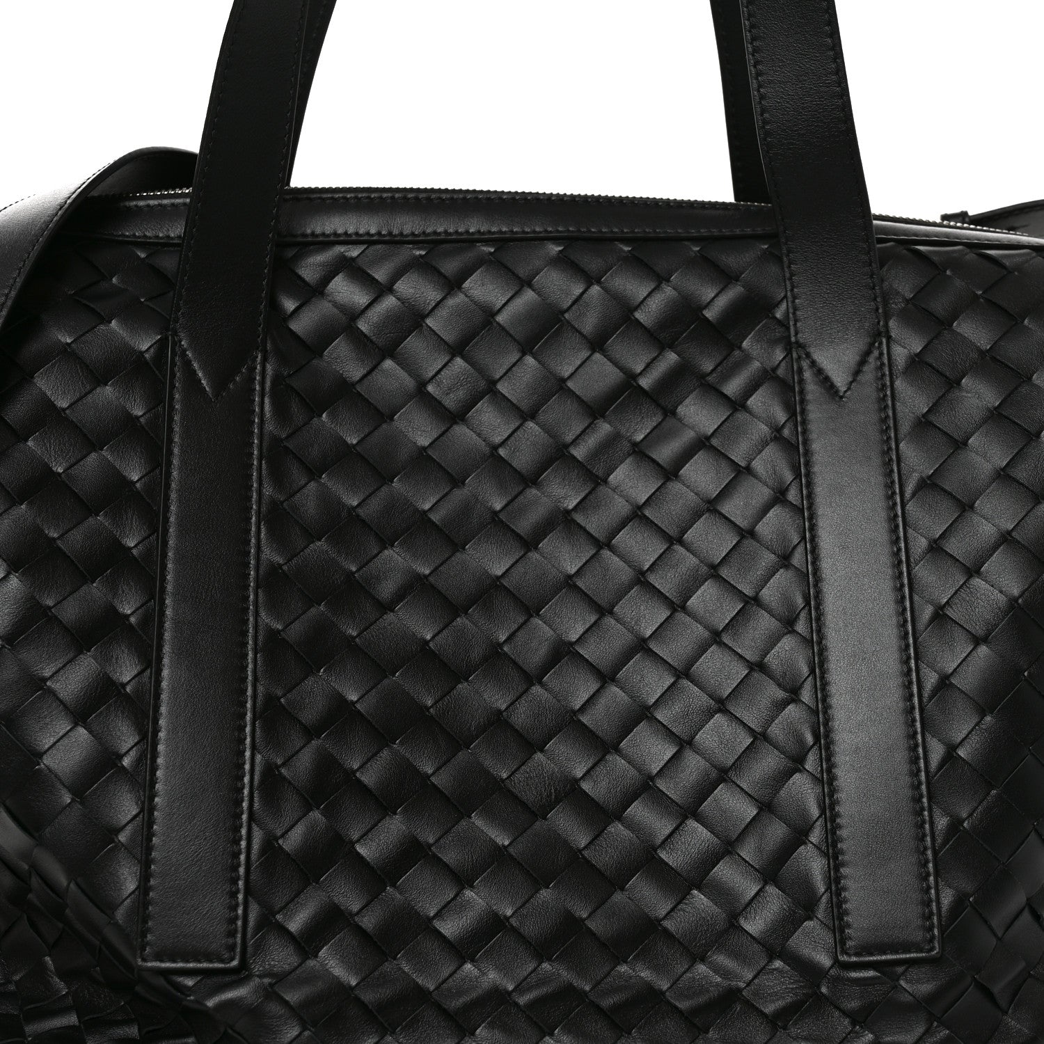 Nappa Intrecciato Helix Weekender Bag Black