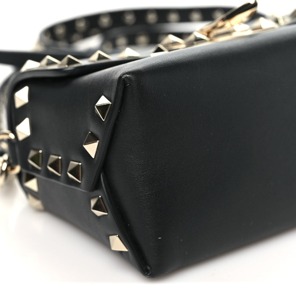 Vitello Mini Rockstud Crossbody Bag Black