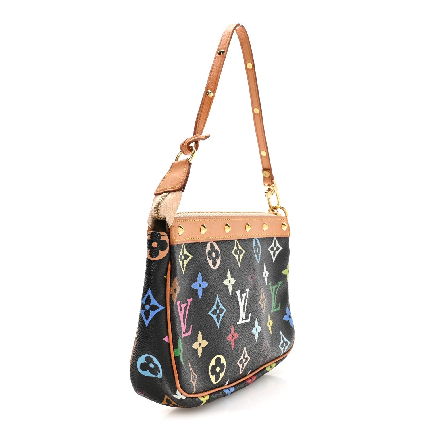 Monogram Multicolor Pochette Accessories Black