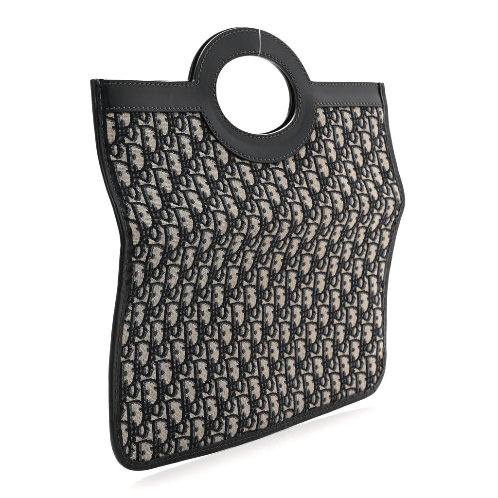 Oblique Fold Over Clutch Blue