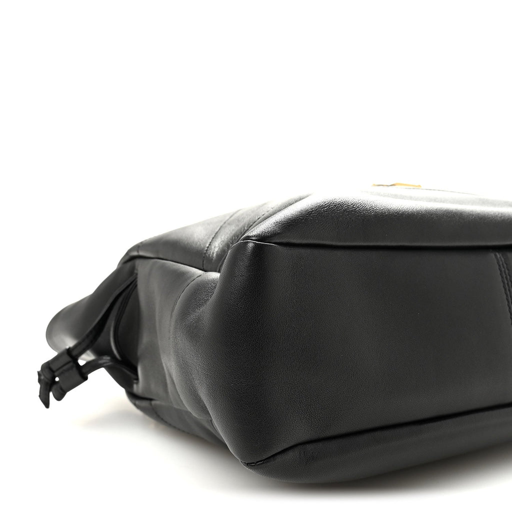 Lambskin Small Jamie Shopping Tote Black