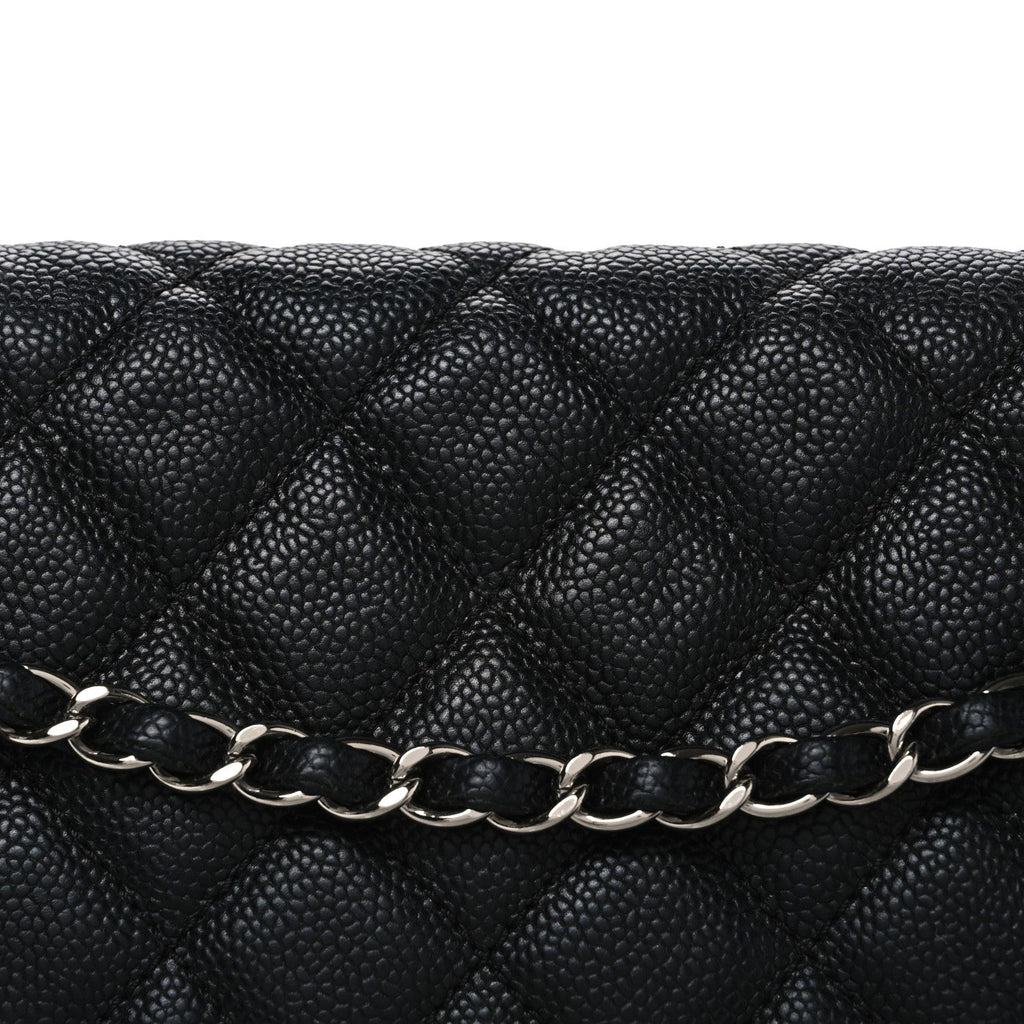Caviar Quilted Jumbo Easy Flap Black