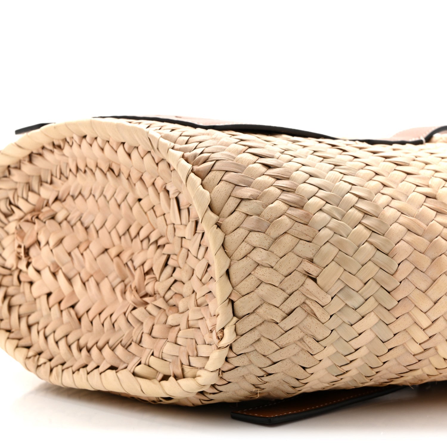 Raffia Small Basket Tote Bag Natural Tan