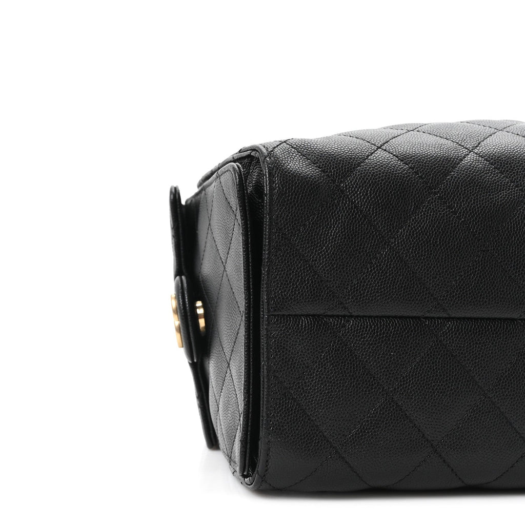 Caviar Quilted Small Chanel 25 Handbag Black Black