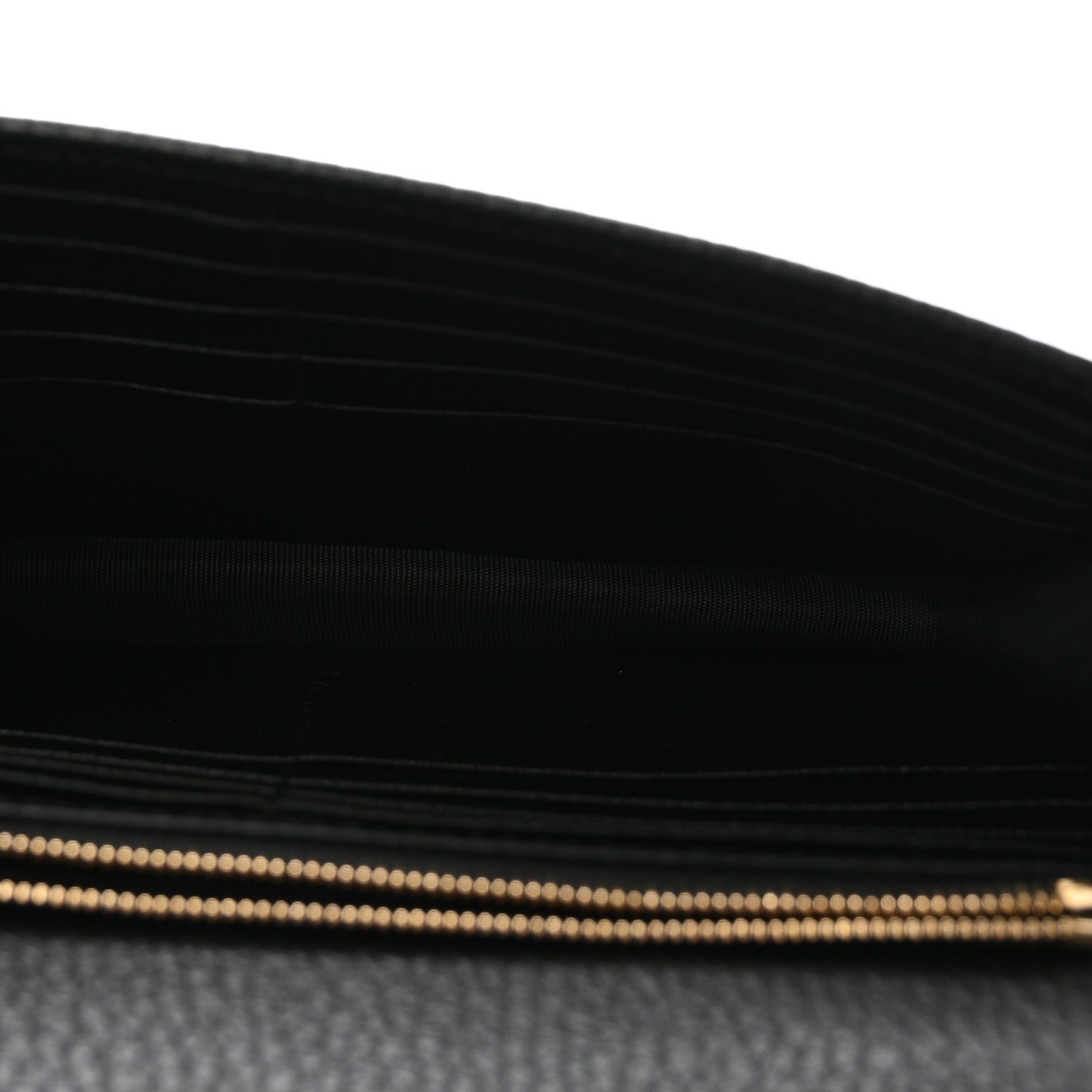 Dollar Calfskin Interlocking G Chain Wallet Black