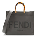 Vitello King Plexiglass Logo Embossed Medium Fendi Sunshine Shopper Tote Moon