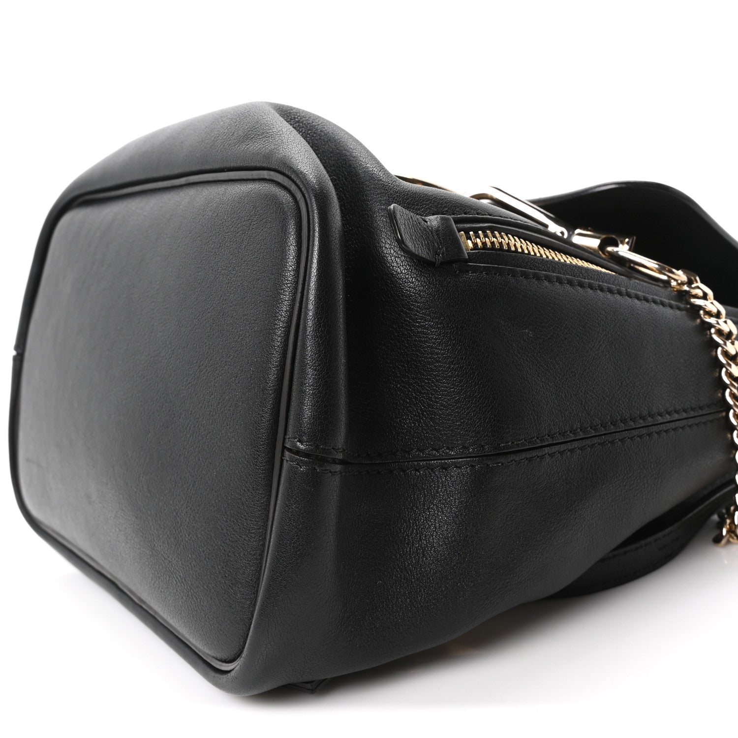 Suede Calfskin Small Faye Backpack Black