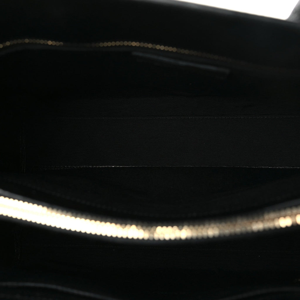 Grained Calfskin Small Sac De Jour Black