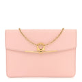 Hammered Calfskin Gancio Wallet On Chain Nylund Pink