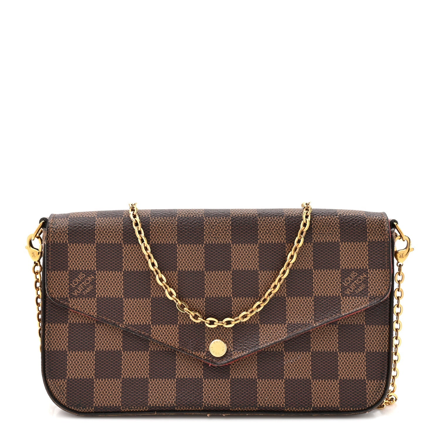 Damier Ebene Pochette Felicie Chain Wallet
