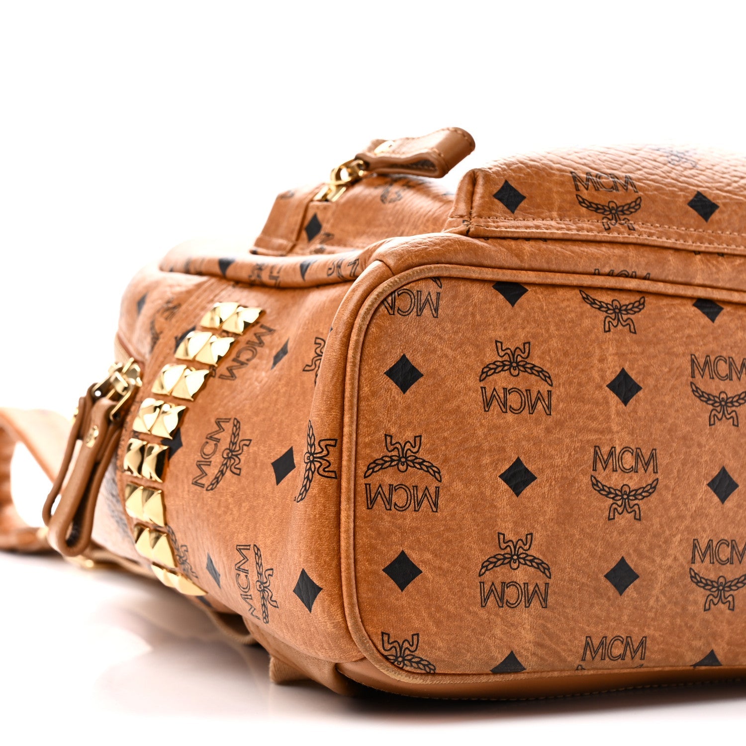Visetos Small Side Stud Stark Backpack Cognac