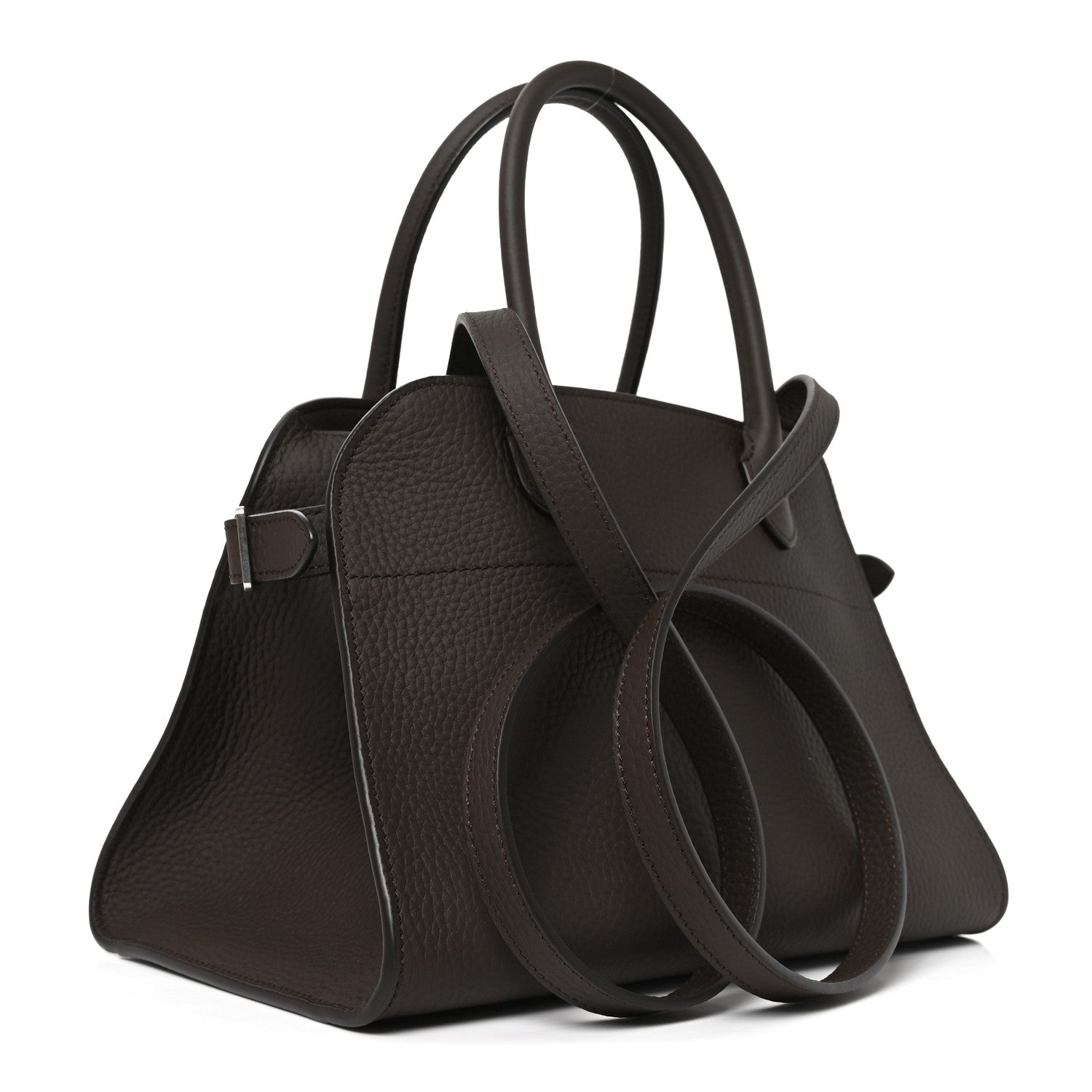 Grained Calfskin Soft Margaux 10 Bag Deep Brown