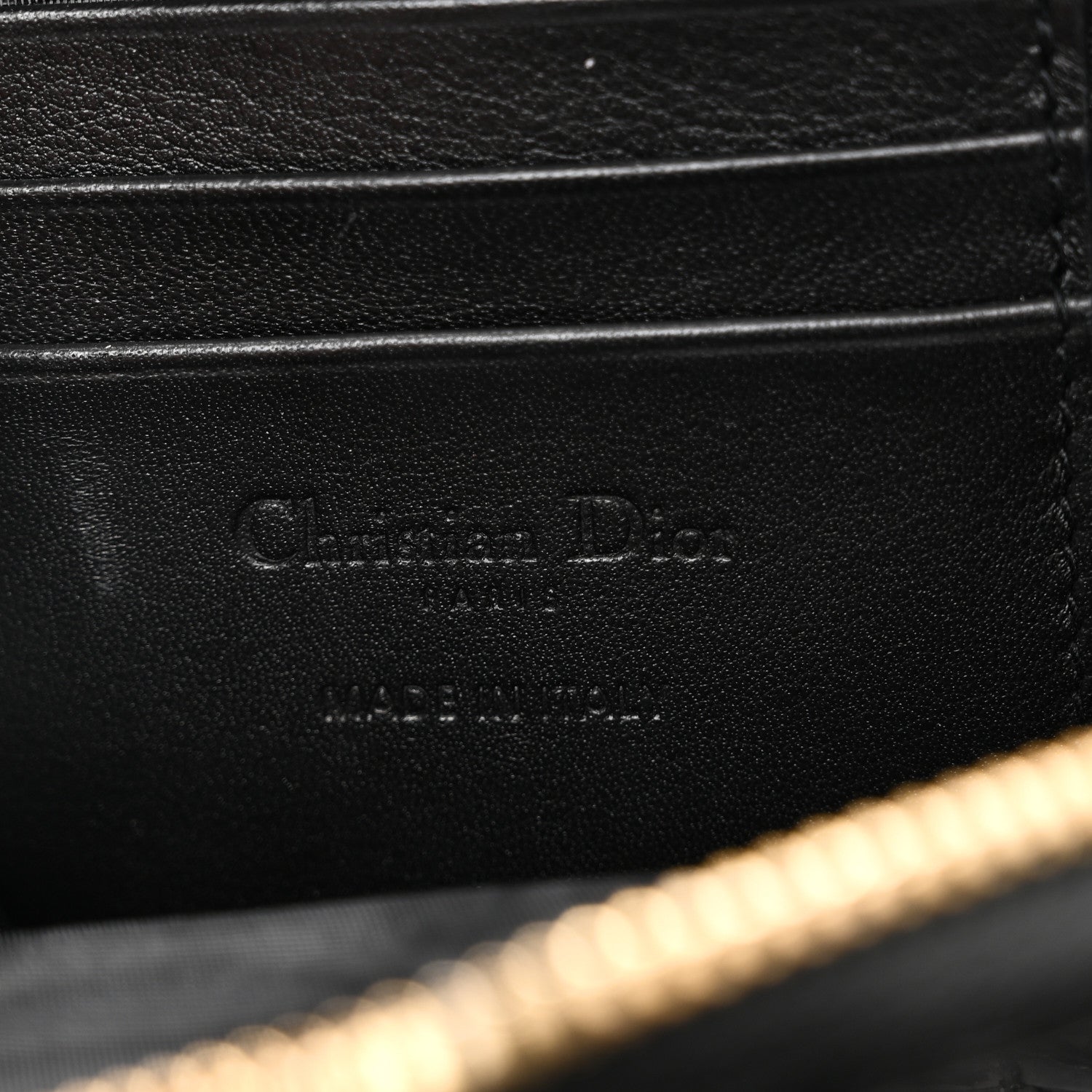 Patent Cannage Lady Dior Phone Holder Black