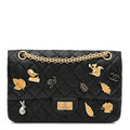 Aged Calfskin Lucky Charms 2.55 Reissue 225 Flap Black