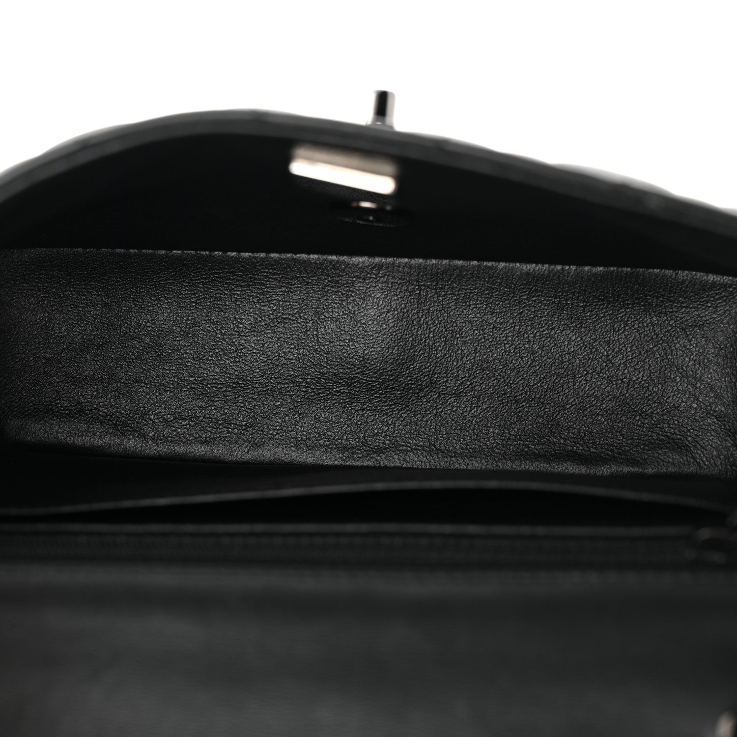 Lambskin Quilted Mini Rectangular Flap So Black