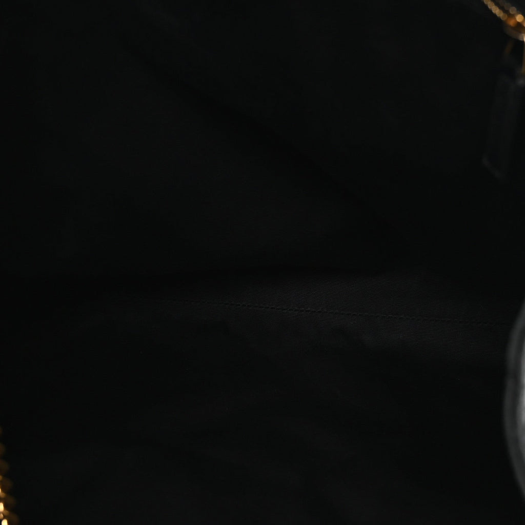 Lambskin Quilted Maxi Icare Shopping Tote Black