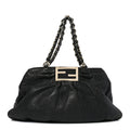 Crinkled Lambskin Mia Tote Black