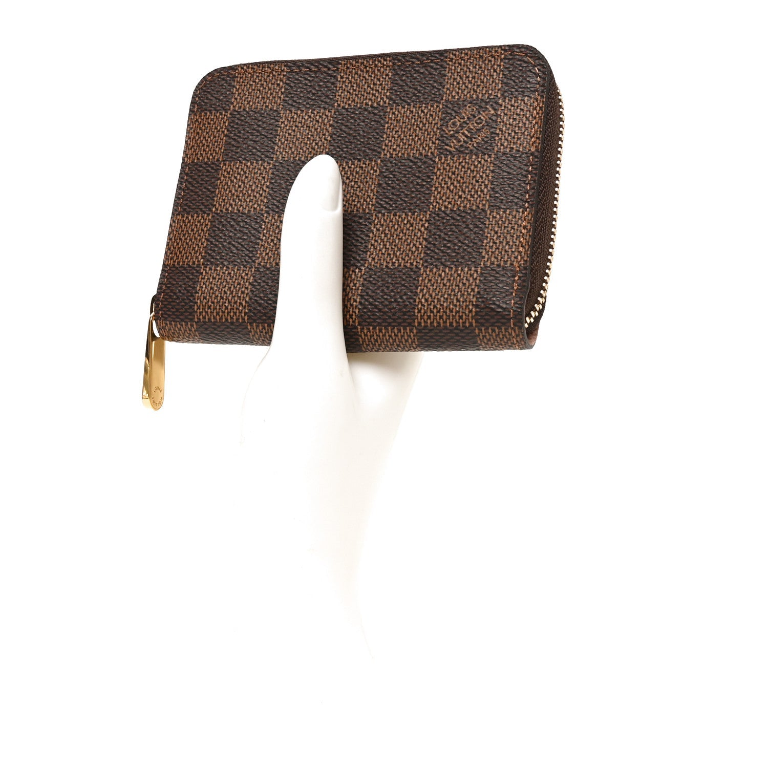 Damier Ebene Zippy Coin Purse Rose Ballerine