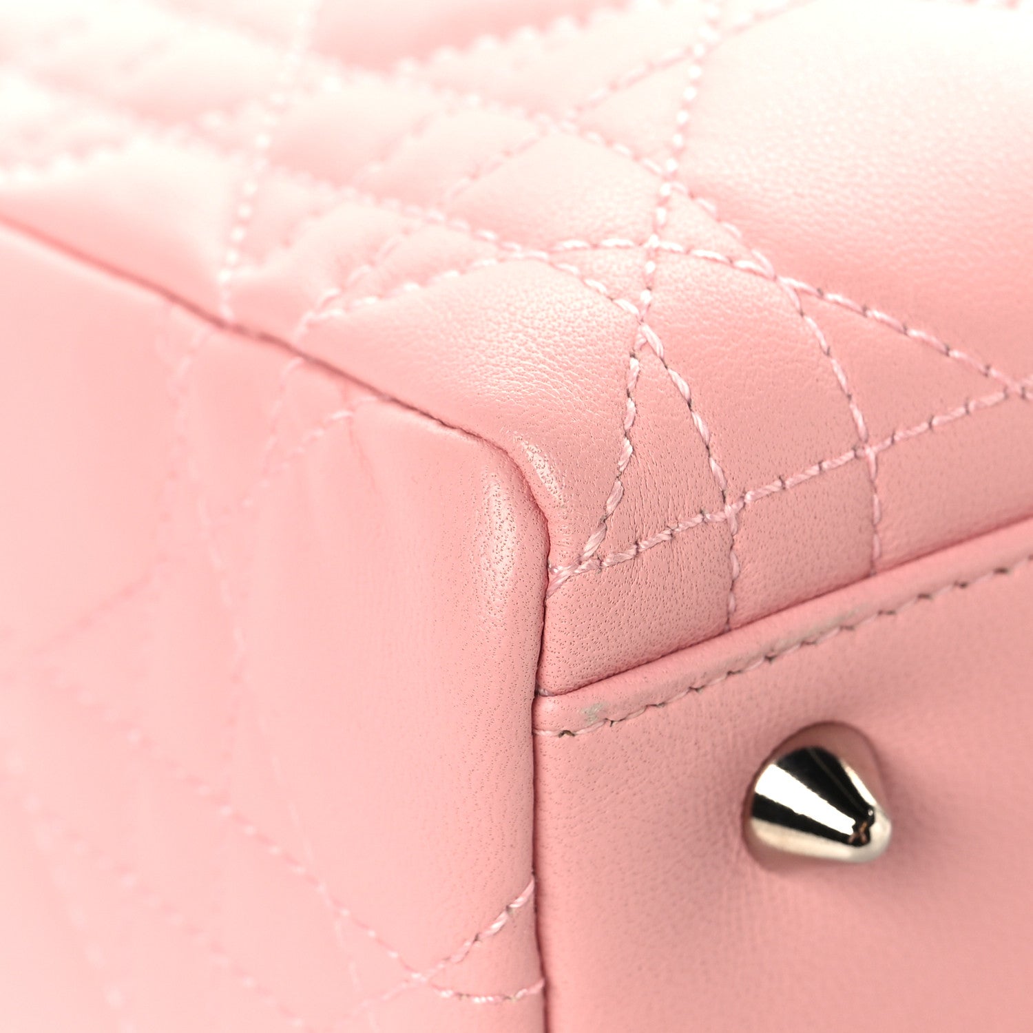 Lambskin Cannage Medium Lady Dior Light Pink