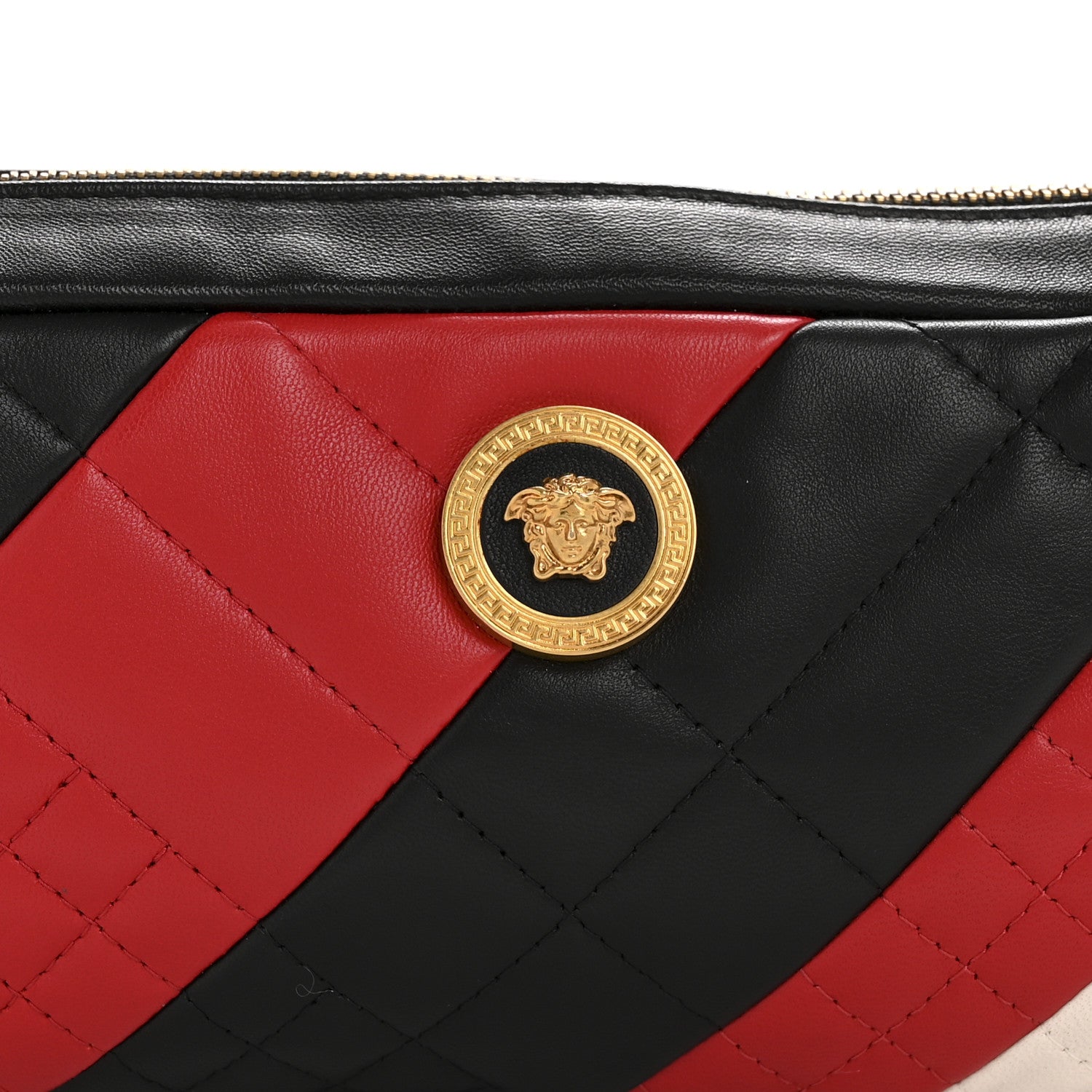Nappa Barocco Quilted Vanitas Medea Belt Bag Black Red White