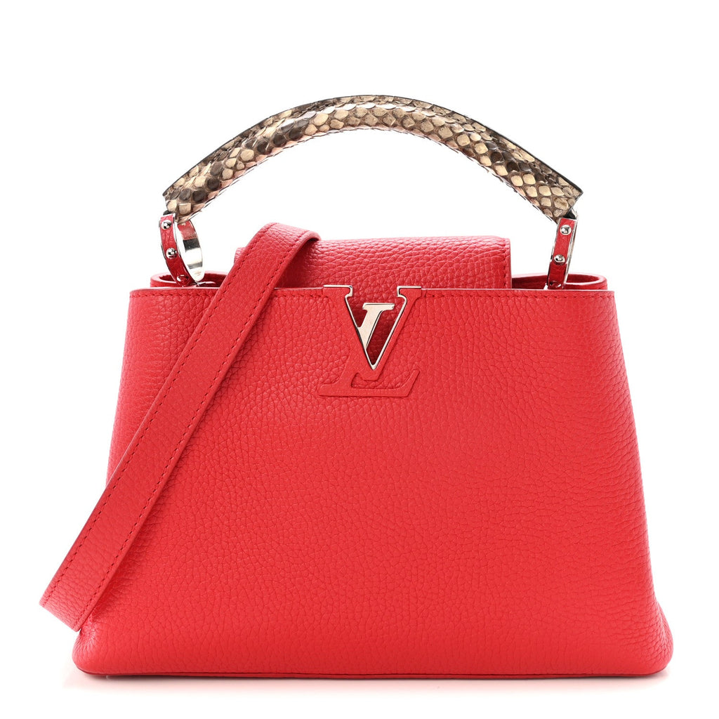 Taurillon Snakeskin Capucines BB Rubis